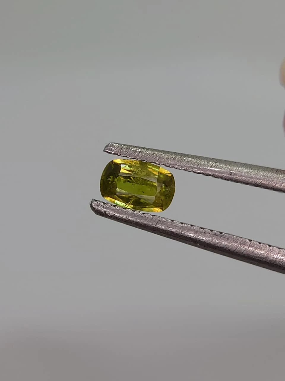 0.2ct Cushion Faceted Natural Demantoid Garnet from Madagascar — view 1